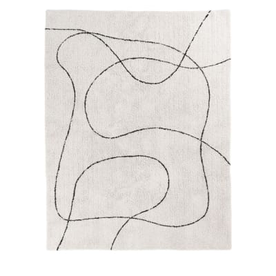 Tapis avec formes organiques - 200x300cm beige coton