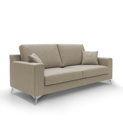 Canapé en tissu imperméable antitache 206 cm brun