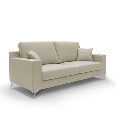 Canapé en tissu imperméable antitache 206 cm beige