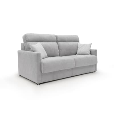 Canapé lit convertible en tissu imperméable 156 cm gris clair