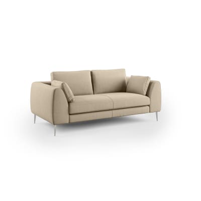 Canapé en microfibre détachable 216 cm taupe