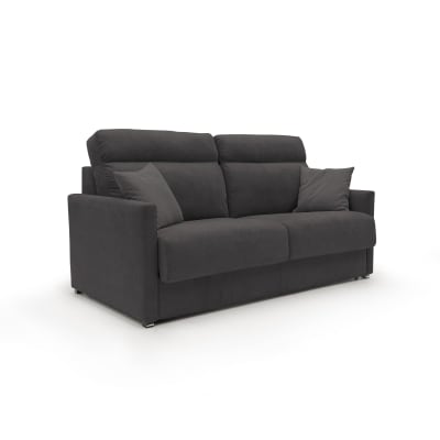 Canapé lit convertible en tissu imperméable 156 cm noir