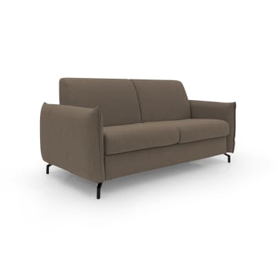 Canapé lit convertible en tissu imperméable 195 cm brun