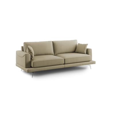 Canapé en tissu anti-tache 198 cm camel
