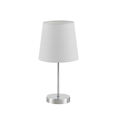 Lampe à poser en métal argent