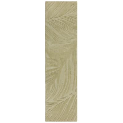 Tapis de salon à reliefs en laine sauge 60 x 230