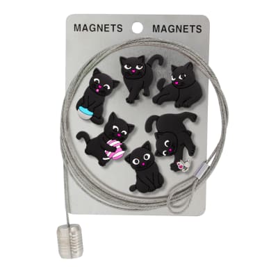 Câble porte photos et magnets  chat acier 150 cm x 150 cm x 150 cm