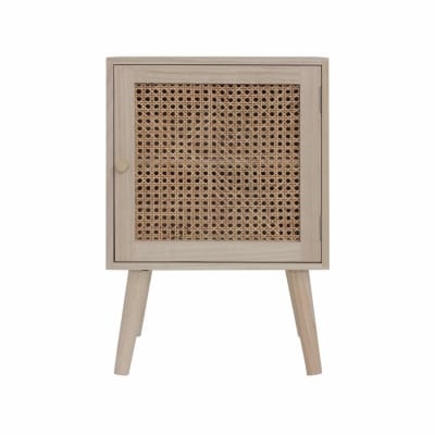 Table de chevet scandinave avec 1 porte en bois marron