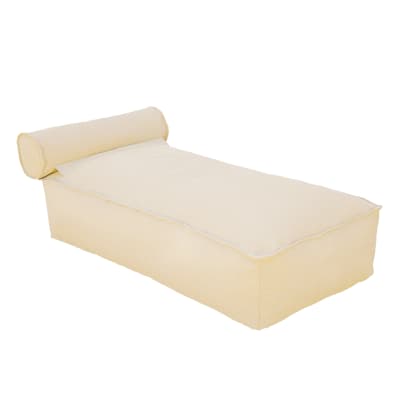 Transat extérieur flottant déhoussable en tissu effet raphia