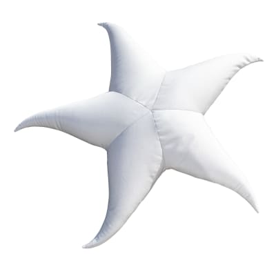 Pouf étoile de mer extérieur flottant déhoussable blanc