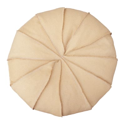 Pouf oursin extérieur flottant déhoussable en tissu effet raphia