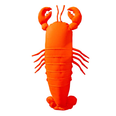 Pouf homard extérieur flottant déhoussable orange