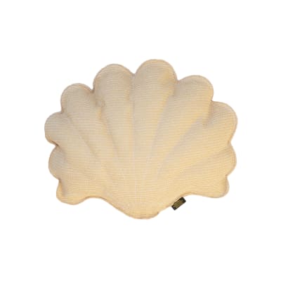 Coussin extérieur coquillage effet raphia