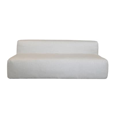 Canapé banquette modulable - déhoussable 3 places - lin naturel