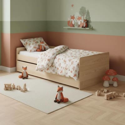 Lit banquette gigogne en bois 90 x 190 cm bois