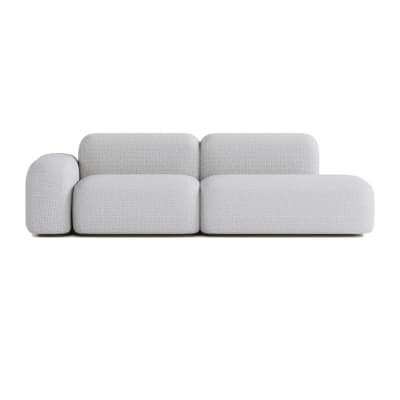 Canapé Modulable 3 Places Gris Clair