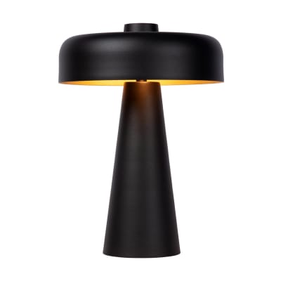 Lampe de table en métal, noir, en forme de champignon, 30 x 30 x 40 cm