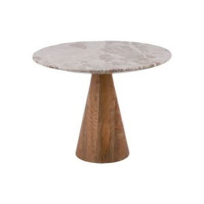 Table d'appoint marbre brun ø40cm
