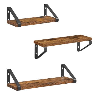 Étagères murale 40 x 12 x 11 cm 35 x 12 x 11 cm 30 x 12 x 11 cm noir