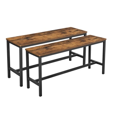 Bancs de salle à manger cadre métallique marron