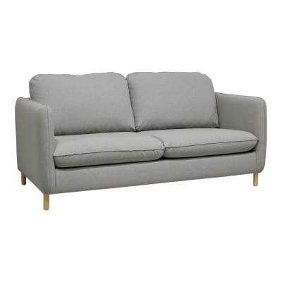 Canapé convertible en tissu gris clair