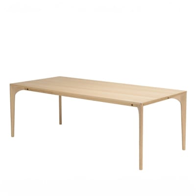 Table à manger rectangulaire naturelle pieds chêne massif l220