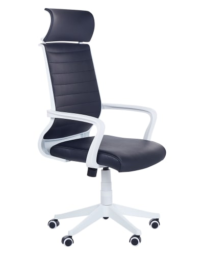 Chaise de bureau cuir pu noir