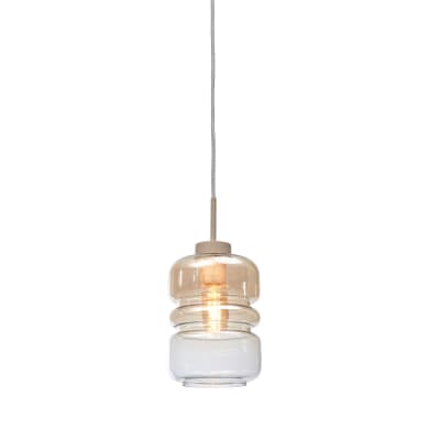 Suspension verre sable 15x15x30cm