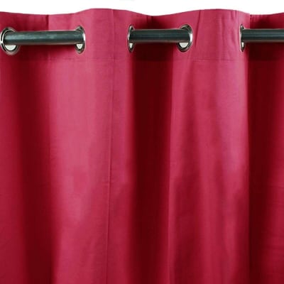 Rideau 100% coton rouge 150x250