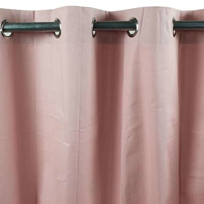 Rideau 100% coton rose 150x250