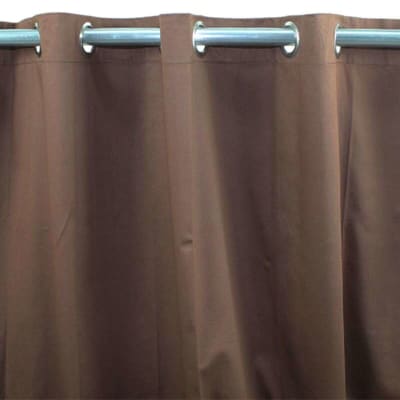 Rideau 100% coton chocolat 150x250