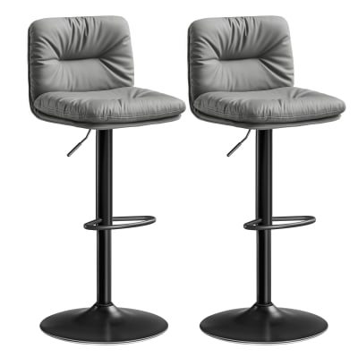 Tabourets de bar surface en PU gris