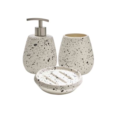 Set salle de bain moucheté 3 pièces céramique