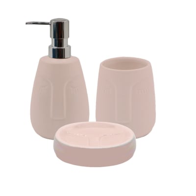 Set salle de bain visage 3 pièces céramique