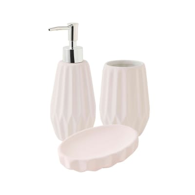 Set salle de bain à relief 3 pièces céramique