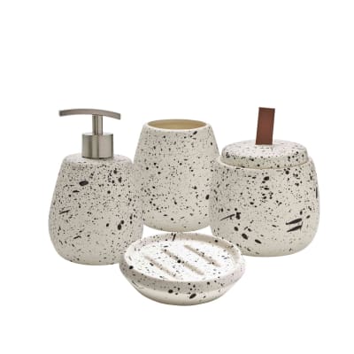Set salle de bain moucheté 4 pièces céramique