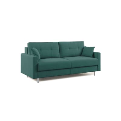 Canapé convertible en microfibre détachable 168 cm vert pétrole