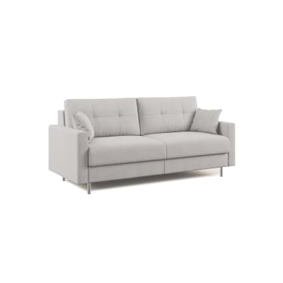 Canapé convertible en microfibre détachable 208 cm gris clair
