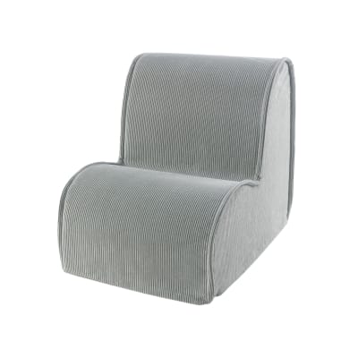 Fauteuil nuage enfant en velours côtelé fin, gris