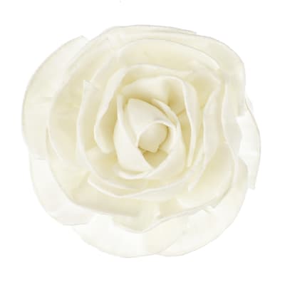Fleur de tier roséa grand modèle blanc en tissu