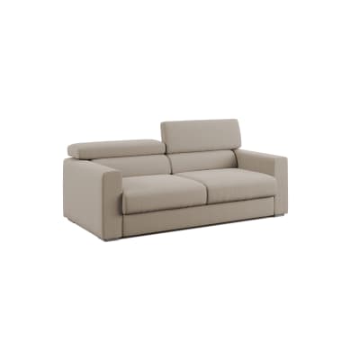 Canapé avec pouf amovible 158 cm beige