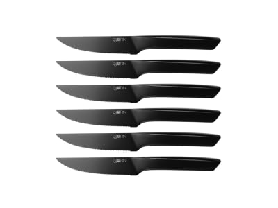 Lot de 6 couteaux à steak en inox noir