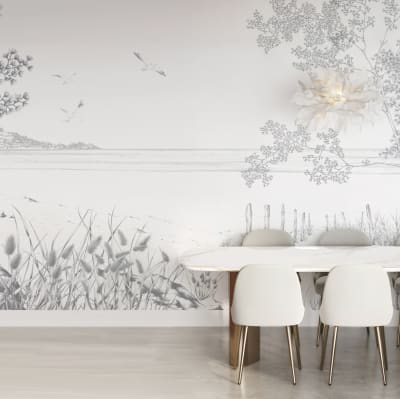 Papier peint  côtes sauvages, gris 375 x 250cm