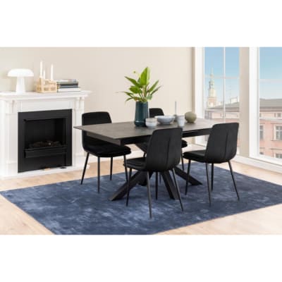 Table rectangulaire extensible en céramique l168/210 anthracite
