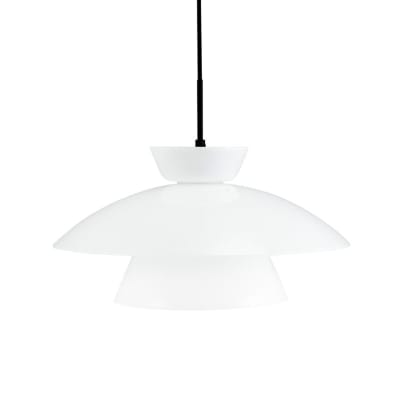Suspension en verre opaline d38