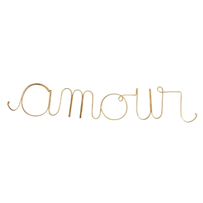 Mot fil de laiton doré ''amour'' métal doré 0.5 x 28