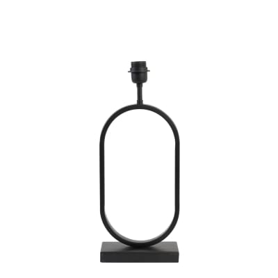 Pied de lampe noir métal 20x10x45cm