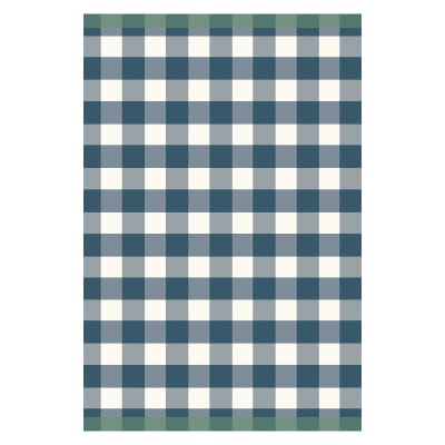 Torchon imprimé en métis bleu 50x75