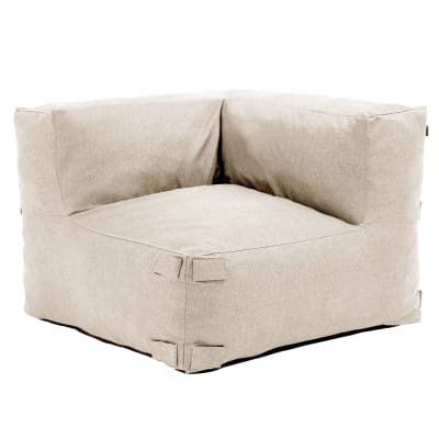 Fauteuil d'angle pour canapé modulable beige