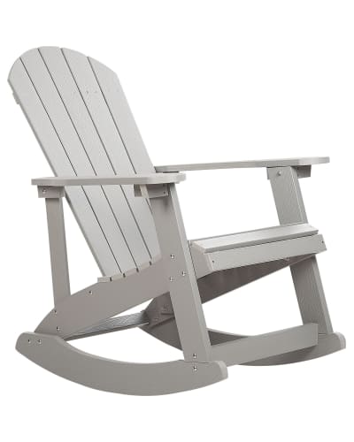 Fauteuil à bascule d'extérieur gris clair
